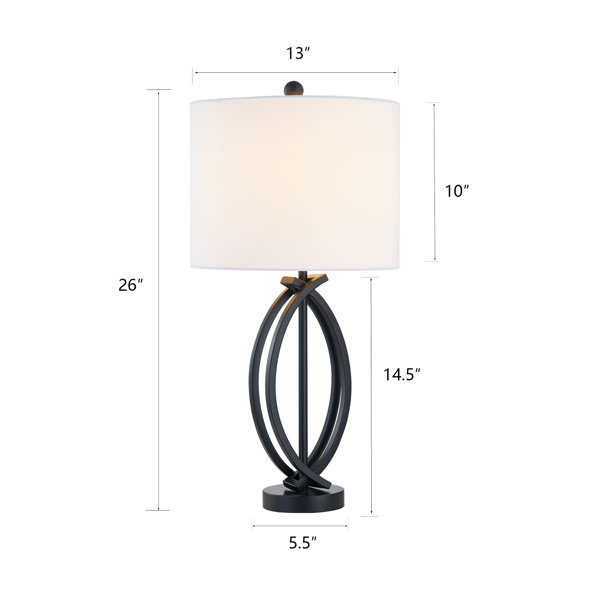 Three Posts™ Burholme 26'' Metal Table Lamp Tall Modern Funky Accent — free download